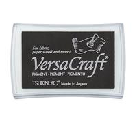 Tsukineko VersaCraft Almohadilla de Tinta Espresso (Marrón) -a Base de Agua, Opaca y Calidad de Archivo-Scrapbooking Materiales para Estampación y Embossing, pad size: 7,6 x 4,7 cm