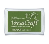 Tsukineko VersaCraft Almohadilla de Tinta Muscat (Verde) -a Base de Agua, Opaca y Calidad de Archivo-Scrapbooking Materiales para Estampación y Embossing, pad size: 7,6 x 4,7 cm