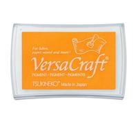 Tsukineko VersaCraft Almohadilla de Tinta Saffron (Amarillo) -a Base de Agua, Opaca y Calidad de Archivo-Scrapbooking Materiales para Estampación y Embossing, pad size: 7,6 x 4,7 cm