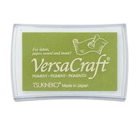 Tsukineko VersaCraft Almohadilla de Tinta Wasabi (Verde) -a Base de Agua, Opaca y Calidad de Archivo-Scrapbooking Materiales para Estampación y Embossing, pad size: 7,6 x 4,7 cm
