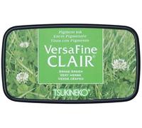Tsukineko VersaFine Clair-Almohadilla de tinta verde, hierba, grande, opaca, impermeable, archivado, estampado, pad size: 7.6 x 3.5 cm