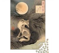 Tsukioka Yoshitoshi Arte Rompecabezas Imposibles 1000 Piezas, Rompecabezas Museo De Madera, Puzzle Imposible Grabado, Juguete De Desafío para Adultos, Regalo De Cumpleaños