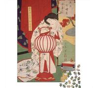 Tsukioka Yoshitoshi Imposible Puzzle Grabado, Puzzles Ukiyo-e japonésPara Adultos, Rompecabezas Museo Juego Familiar, Decoración del Hogar, Rompecabezas De Madera 1000 Piezas
