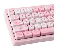 Tsungup MOA Keycaps - Juego de 129 teclas PBT rosas personalizadas lindas teclas Sakura Cherry Blossom, juego de teclas de teclado para interruptores MX mecánicos (solo teclas)