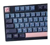 Tsungup Teclas PBT 134 Teclas Cherry Profile Teclas NightSakura Sublimación de Tinta Teclas japonesas 6.25U 7U Barra espaciadora para interruptores Cherry MX Teclado mecánico