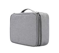 TsunNee Bolsa organizadora de cables de viaje grande de doble capa, estuche de almacenamiento portátil de accesorios electrónicos con 2 compartimentos (S-24 x 17,5 x 9 cm, funda de transporte