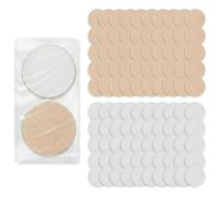 TSUOUKL 100 Piezas Pezoneras Hombre de TPU (50 Pares) - Ultra Finas e Invisibles - Protector de Pezón Impermeable 3,5 cm - Antirrozaduras para Deporte y Camisas - 50 Blancos 50 Beiges