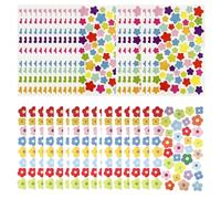 TSUOUKL 20 hojas de pegatinas de flores, coloridas mini impermeables lindas decorativas pegatinas para álbumes de recortes, blocs de notas, bicicletas, coches, motos, vasos