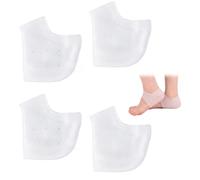 TSUOUKL 4 almohadillas de silicona para el talón, protección plantillas espolón calcáneo, adecuadas para fascitis plantar, fascitis plantar, espolones calcáneos, tobillos hinchados, alivia