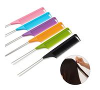 TSUOUKL 6pcs Peine cola de ratón, ideal para crepar el cabello, darle volumen y separar mechones para aplicar tinte