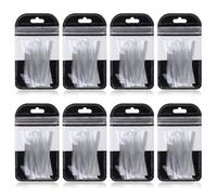TSUOUKL 80 Piezas Tiras de Fibra de Vidrio para Uñas, Refuerzo de Seda para Nail Art, Soporte Físico para Gel y Acrílico, Herramienta de Manicura (Sin Pegamento), Anti-Roturas, Pack Ahorro