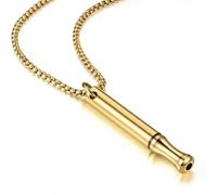 TSUOUKL Collar de Meditación y Relajación para Ansiedad, Joyería de Acero Inoxidable para Control de Hábitos y Dejar de Fumar, Apoyo en Yoga y Sueño, Regalo Elegante para Hombre y Mujer - Oro Lujoso