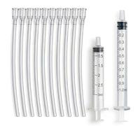 TSUOUKL Kit de Alimentación Manual para Aves, Incluye Jeringas de 1ml y 3ml y 10 Tubos Flexibles, Herramienta de Comida para Loros, Palomas y Polluelos, Ideal para Agua y Medicamentos