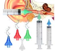 TSUOUKL Kit de Limpieza de Oídos para Mascotas, Incluye Jeringas de 30ml y 20ml y 4 Boquillas Multiorificio de Colores, Solución Suave para Perros y Gatos, Herramienta de Lavado de Oídos