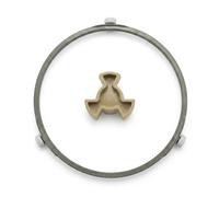 TSUOUKL Kit de Reparación para Plato Giratorio de Microondas (1x Acoplador en Y + 1x Anillo de Rodillos), Repuestos Universales, Material PPS Resistente al Calor, Repara Ruidos y Bloqueos