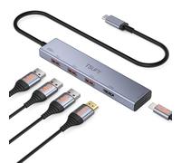 TSUPY Hub USB C Adaptador, 3 Puertos Hub USB 3.2 y Gigabit HDMI 4K@60Hz PD 100W, Aluminio 10Gbps Velocidad de Transmisión, Compatible con PC, Macbook Air, iMac, iPad, Mac, Linux
