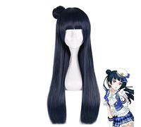 Tsushima Yoshiko Peluca Love Live Sunshine Cosplay Peluca Azul Pelo Sintético Lovelive Sunshine Cosplay Tsushima Yoshiko Mz-1101