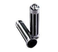 TSWNE Manillar de Motocicleta de Goma cromada de Calavera de 2,5 cm para Harley
