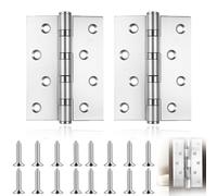 TSWNG Bisagras plegables de acero inoxidable, 2 unidades, color negro, bisagra para puerta, bisagra de piano, pequeña bisagra para puerta, ventana, armario, muebles