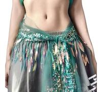 TSWNG Pañuelo de lentejuelas para cadera, danza del vientre, falda de lentejuelas con flecos, cinturón brillante, pañuelo de cadera, pañuelo de cintura con flecos, toalla de baile para mujer, niña