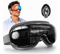 TSWONKS Masajeador de ojos con calor y enfriamiento, masajeador de ojos para migrañas, máscara masajeadora facial con calefacción para aliviar la tensión ocular seca, mejorar el sueño, regalos de