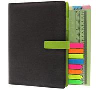 TSY Cuaderno Recargable A5, Carpeta de Anillos Organizador Personal con Portabolígrafo, Adecuado para Escuela de Viajes de Oficina Uso, Línea Papel, 80 Hojas / 160 Páginas, Gris Profundo