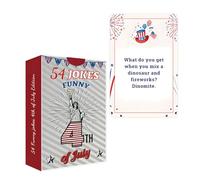 Tsynapter 54 bromas divertidas sobre el 4 de julio, tarjeta de broma entretenida sobre historia y tradición para evento del Día de la Independencia, tarjetas de humor nacionalista