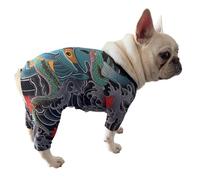 Tsynapter Adorable body con estampado de perro, adecuado para vestir durante todo el año, tallas S a 2XL, ropa de camisa de marcado para perros