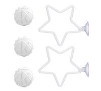 Tsynapter Juego de 2 ejercicios de natación para mascotas con 3 esferas flotantes, accesorio interactivo para acuario para estimular el hábitat de peces pequeños, muñecas de cisterna