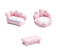 Tsynapter Juego de sofá cama de resina en miniatura para proyectos de casas de muñecas y actividades creativas de juegos, casas de muñecas, muebles de sala de estar, miniaturas