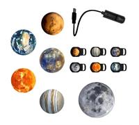 Tsynapter Proyectores giratorios de sistemas solares múltiples, modo celestial, luz nocturna operada por USB, para meditaciones, espacios, proyectores de casa de estrellas, luz para el hogar