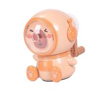 Tsynapter Sacapuntas manual con 3 engranajes ajustables, bonito sacapuntas de manivela Capibara con recipiente grande para virutas, aleación de acero para lápices de madera y colores, suministros