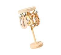 Tsynapter Soporte de madera resistente de alta calidad para collares, organizadores de joyas minimalistas para almacenamiento organizado y elegante colgador de collar de presentación