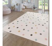 TT Home Alfombra De Habitacion Bebe Infantil Niña Niño De Juego Moderna Arcoíris Nube Motivo Animal Colorido, Color:Verde Amarillo Rosa, Tamaño:160 cm Redondo
