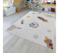 TT Home Alfombra Habitación Infantil De Juego Coches Infantil Animal Antideslizante, Color:BeigeMarronAmarillo, Tamaño:140x200 cm