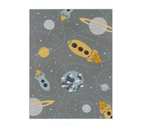 TT Home Alfombra Habitación Infantil De Juego Coches Infantil Animal Antideslizante, Color:GrisAzulAmarillo, Tamaño:140x200 cm