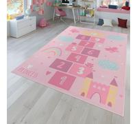 TT Home Alfombra Habitación Infantil De Juego Coches Infantil Animal Antideslizante, Color:Rosa, Tamaño:120x160 cm