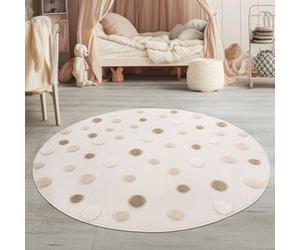 TT Home Alfombra Infantil Alfombra habitación Infantil Alfombra Juego Redonda Pelo Corto Motivo montañas 3D Suave Moderno, Tamaño:160 cm Redondo