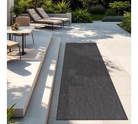 TT Home Alfombra para Exterior Alfombra Cocina Balcón Terraza Diseño Monocolor Moderna, Color:Antracita, Tamaño:60x100 cm
