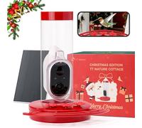 TT Nature Comedero de colibrí con cámara alimentada por energía solar, identificación de inteligencia artificial, notificación instantánea de almacenamiento en la nube, protección de datos CCPA