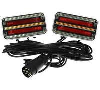 TT TECHNOLOGY TT.12025 Kit de Pilotos Traseros LED Magnéticos Inalámbricos 3 Funciones para Remolque Lámparas de Freno Posición e Intermitente 12V 24V Cable 12m