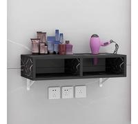 TT-YEC Armario De Almacenamiento De Pared Flotante Para Salón, Estación De Peluquería De Madera Con Soporte Para Secador De Pelo, Equipo De Salón De Belleza Con Cajones,Dl50×w30×h16cm