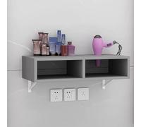 TT-YEC Armario De Almacenamiento De Pared Flotante Para Salón, Estación De Peluquería De Madera Con Soporte Para Secador De Pelo, Equipo De Salón De Belleza Con Cajones,El60×w30×h16cm