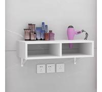 TT-YEC Armario De Almacenamiento De Pared Flotante Para Salón, Estación De Peluquería De Madera Con Soporte Para Secador De Pelo, Equipo De Salón De Belleza Con Cajones,Al60×w30×h16cm