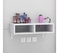 TT-YEC Armario De Almacenamiento De Pared Flotante Para Salón, Estación De Peluquería De Madera Con Soporte Para Secador De Pelo, Equipo De Salón De Belleza Con Cajones,Cl50×w30×h16cm