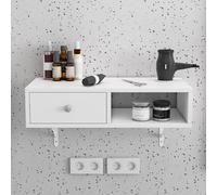 TT-YEC Banco De Herramientas Profesional De Pared Para Barbería, Estación De Barbería Profesional De Madera Con Cajones Y Soporte Para Secador De Pelo.,Bl70×w30×h16cm