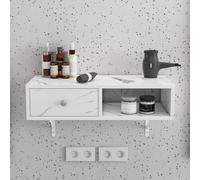 TT-YEC Banco De Herramientas Profesional De Pared Para Barbería, Estación De Barbería Profesional De Madera Con Cajones Y Soporte Para Secador De Pelo.,Cl60×w30×h16cm