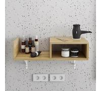 TT-YEC Banco De Herramientas Profesional De Pared Para Barbería, Estación De Barbería Profesional De Madera Con Cajones Y Soporte Para Secador De Pelo.,Gl60×w30×h16cm
