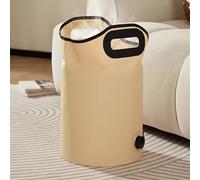 TT-YEC Baño De Pie De Viaje Plegable, Bolsa De Baño De Pie Resistente A Alta Temperatura Con Manija, Cubo De Baño De Pies Multifuncional, Baño De Pies Portátil, Adecuado Para Lavar Ropa,Beige