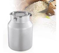TT-YEC Barril De Arroz Metálico En Forma De Barril, Tarro Sellado De Cocina De Acero Inoxidable con Tapa Y Cierre De Sellado, Capacidad 12/26/36L,Capacity 26l